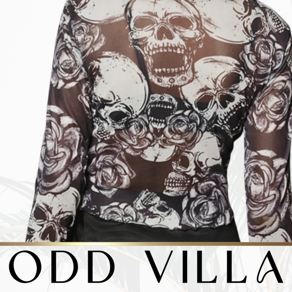 🥀 Sheer Skull Top - Picture 4 of 7